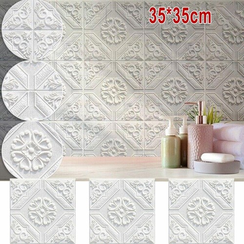 10pcs 3D Tile Brick Wall Sticker,Self Adhesive Waterproof Foam Panel Wallpapers - Picture 9 of 48