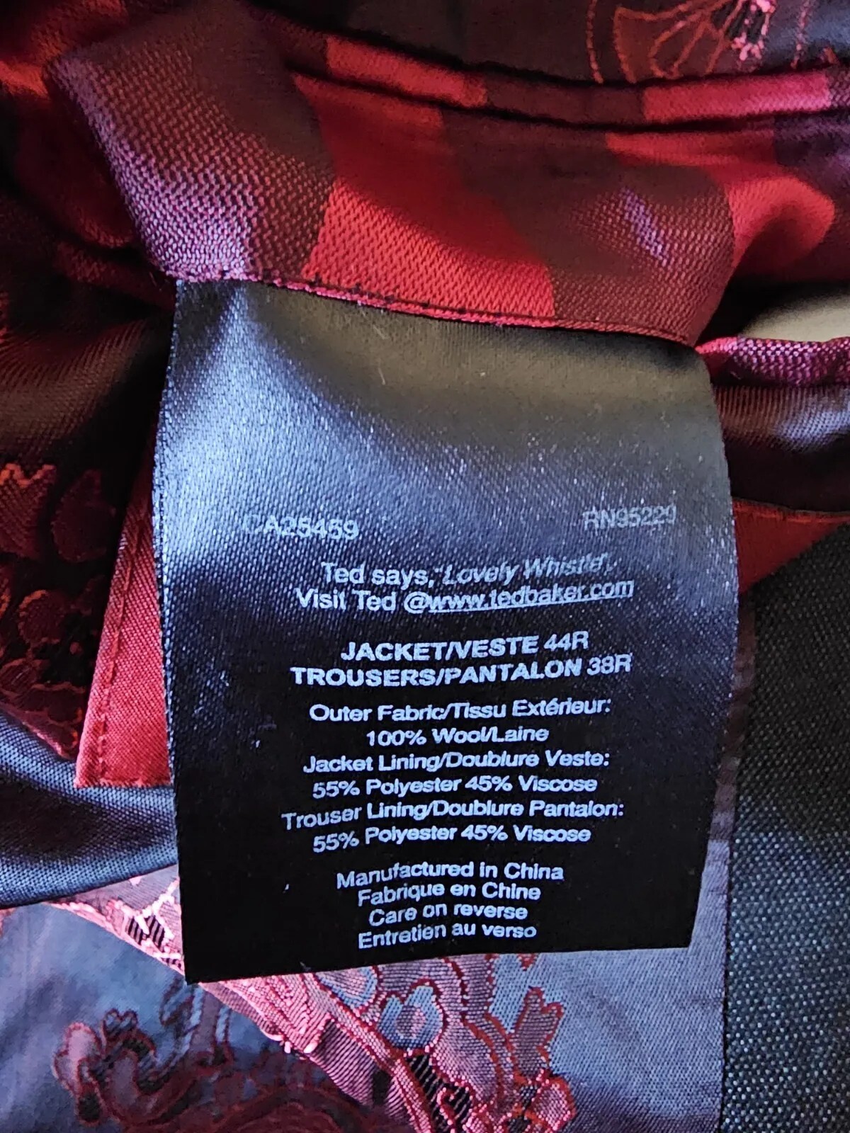 Ted Baker Mens Suit eBay