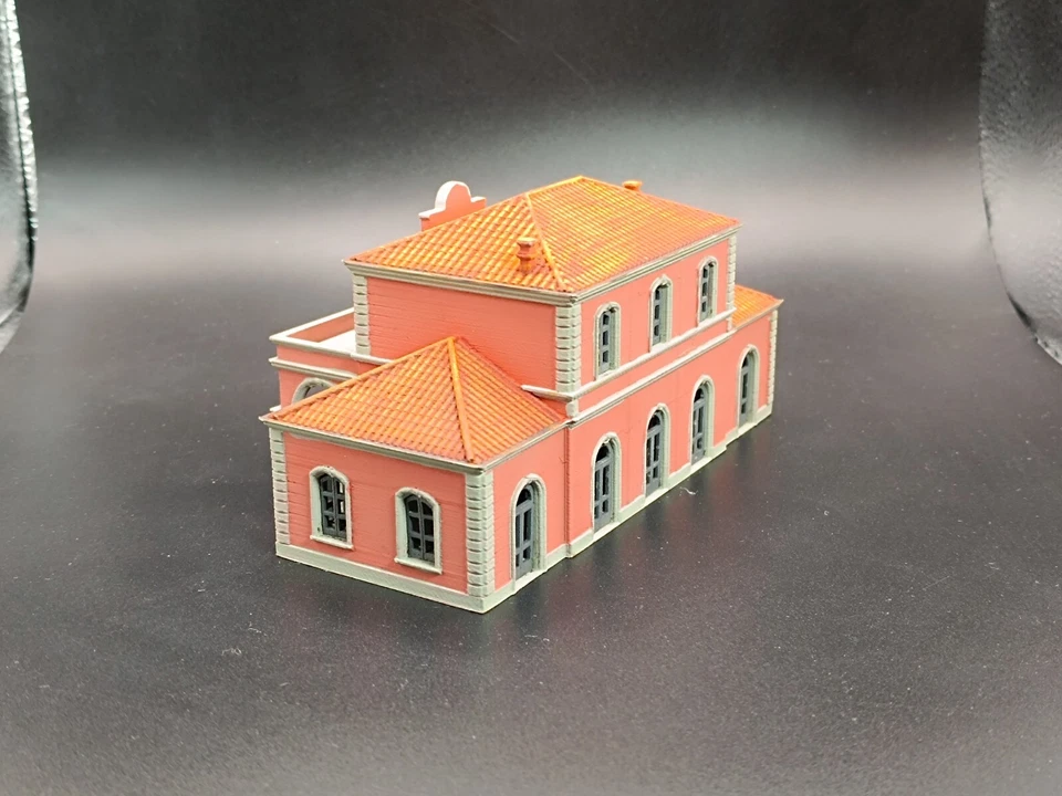 STAZIONE CON ARCHI - stile italiano FS - scala N - 1:160 fabbricato viaggiatori - Immagine 4 di 4