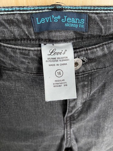 Girls Levi’s Jeans Skinny Fit 29” inseam 28” waist Size 16 - Picture 5 of 10