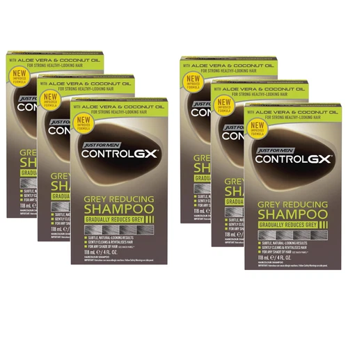 Just For Men Control GX Grey Reducing Shampoo For Grey Hair 118ml x6 - Picture 1 of 5
