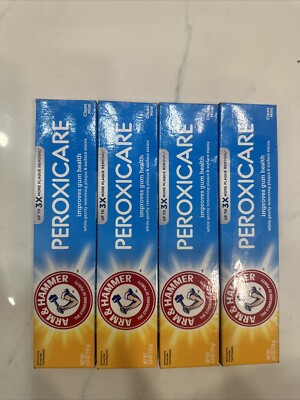 4-Pack Arm & Hammer Peroxicare Toothpaste For Healthy Gums, Clean Mint, 6.0oz
