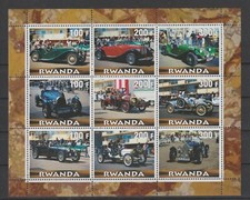 Ruanda 1988 bei der Oldtimer 9 Val MNH MF124248