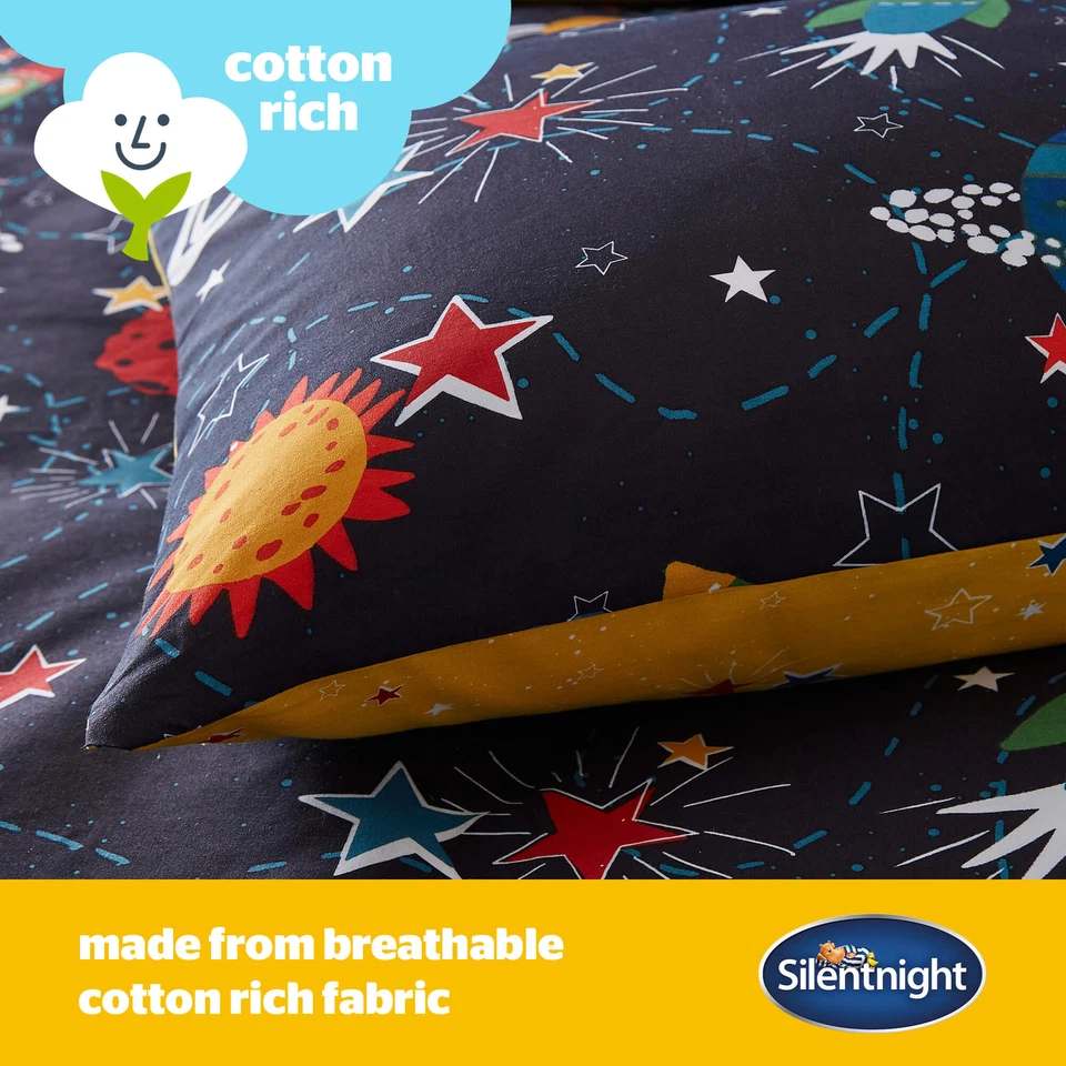 Silentnight Healthy Growth Duvet Set for Kids Space Rainbow Breathable Soft - Image 2 of 4