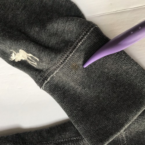 90's Y2K Abercrombie Hoodie Large Fur Moose Gray Button Sweatshirt Jacket Bella - Picture 7 of 15