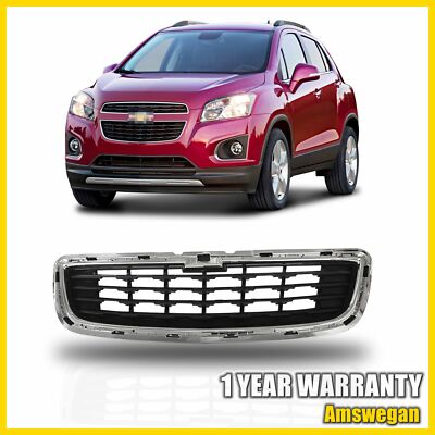 Front Lower Black W/ Chrome Trim Bumper Grille FOR 2014 2015 2016 Chevrolet Trax