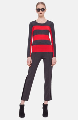 Akris punto wool stripe sweater, size 4, NWD