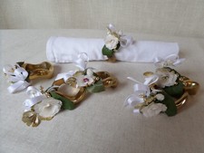 PAKIET Pierścienie na serwetki z lat 50. ciężkie wykonanie, w tym dekoracja