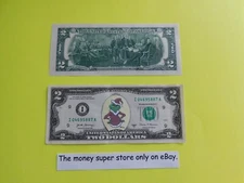 GRINCH DOLLAR U.S $2 TWO DOLLAR BILL UNCIRCULATED CURRENCY GRINCH MONEY ITEM# 45
