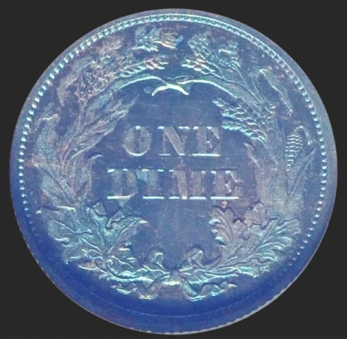 1867 NGC PR65 Mintage 6000 + 625 Proof = Lowest 10C 🔴 BEAUTIFUL Seated Dime KEY