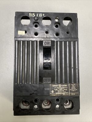 General Electric TQD32125 3 POLE 125A GE CIRCUIT BREAKER Cleaned + Tested WORKS!