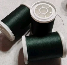 Coats & Clark XP Polyester Sewing Thread 3 spools 250 yd each FOREST GREEN