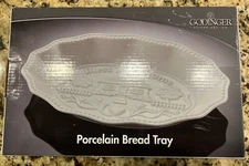 New Godinger White Porcelain “Bless This Home” Bread Tray 11 5/8 x 7 3/4 #62403