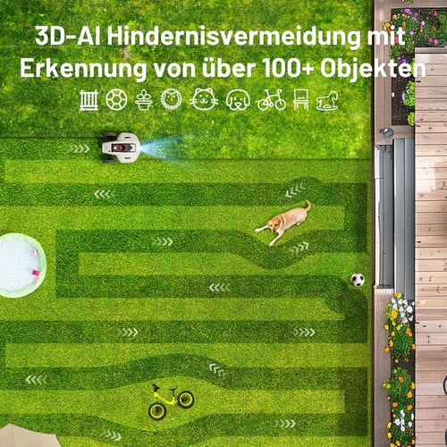 Robot koszący Mammotion YUKA 1500 bez kabla ograniczającego do 1500m2 wersja 2024 - Zdjęcie 8 z 13