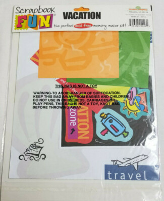 Scrapbook Fun Page Kit VACATION Acid Free Memory Maker Bright Colors 