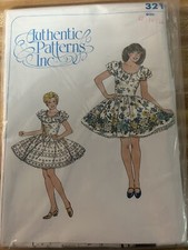 AUTHENTIC PATTERNS 321 LADIES SQUARE DANCE DRESS PATTERN Sizes 12-14-16 UNCUT
