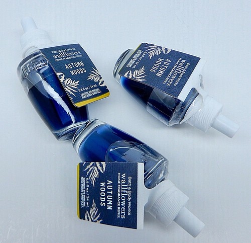 3 BATH & BODY WORKS WALLFLOWERS AUTUMN WOODS HOME FRAGRANCE REFILL 8 oz NEW - Picture 3 of 8