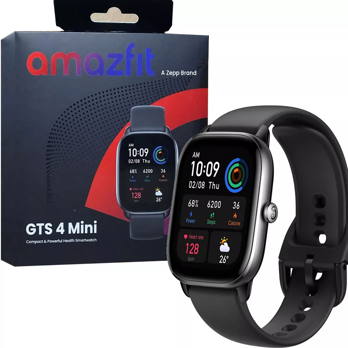 Amazfit GTS 4 Mini Bluetooth Midnight Black Smartwatch NEW