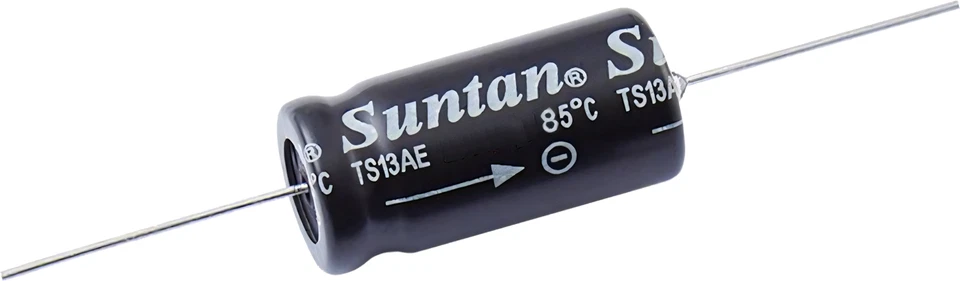 SUNTAN Elko Kondensator axial TS13AE1E101MSB000R 100uF 25V 215mA 8x13mm [4 pcs] #BP