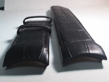 Genuine Tissot Band/Strap BLACK ALLIGATOR, 120x75 length, 24/22mm curved ends