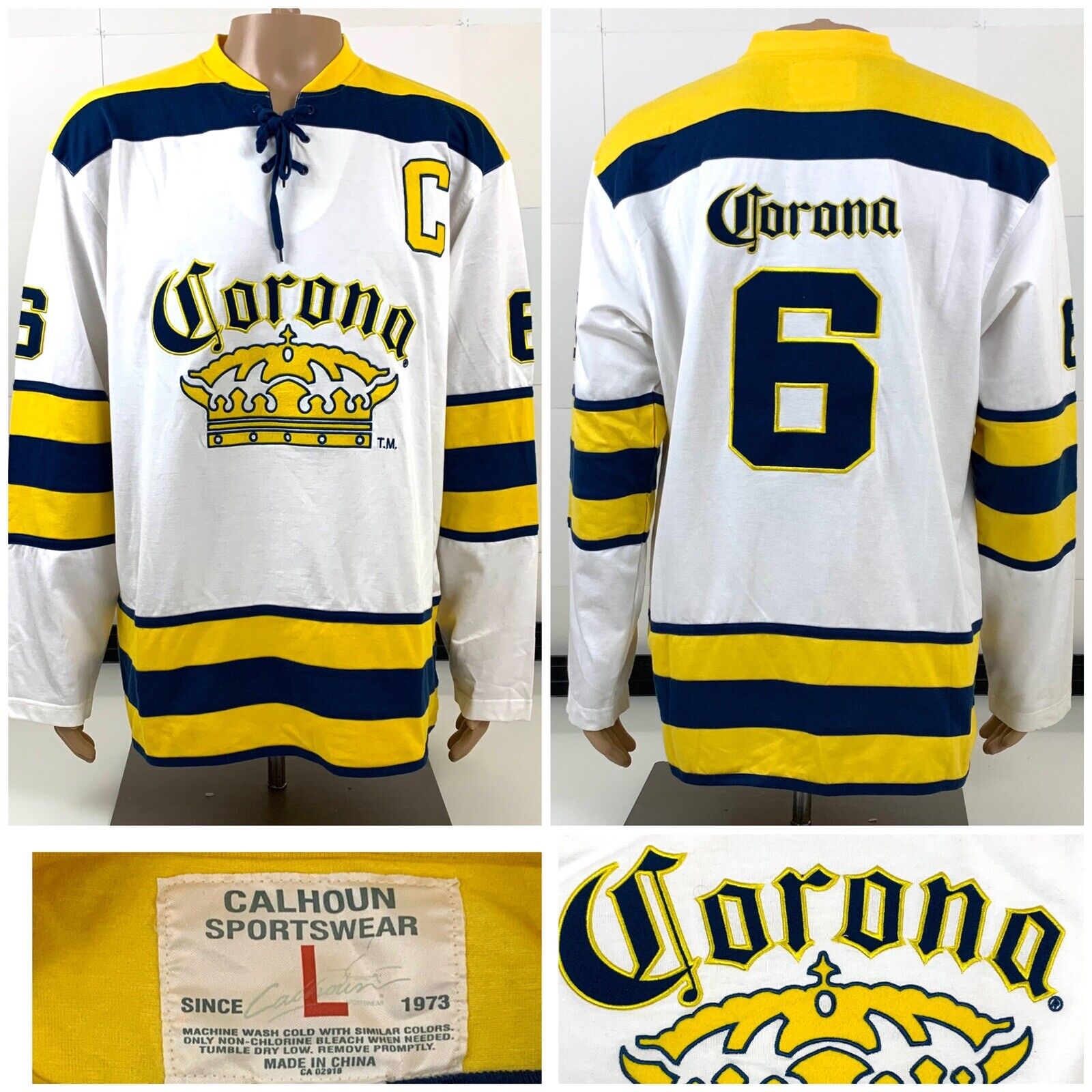 Aanhankelijk passend was Vintage Calhoun Sportswear Corona Extra Beer Jersey Stitched Soccer Jersey  Large | eBay