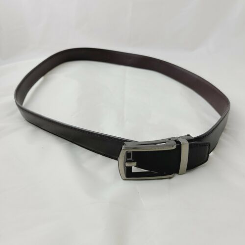 Mens Comfort Click Belt Brown Leather Adjustable Size