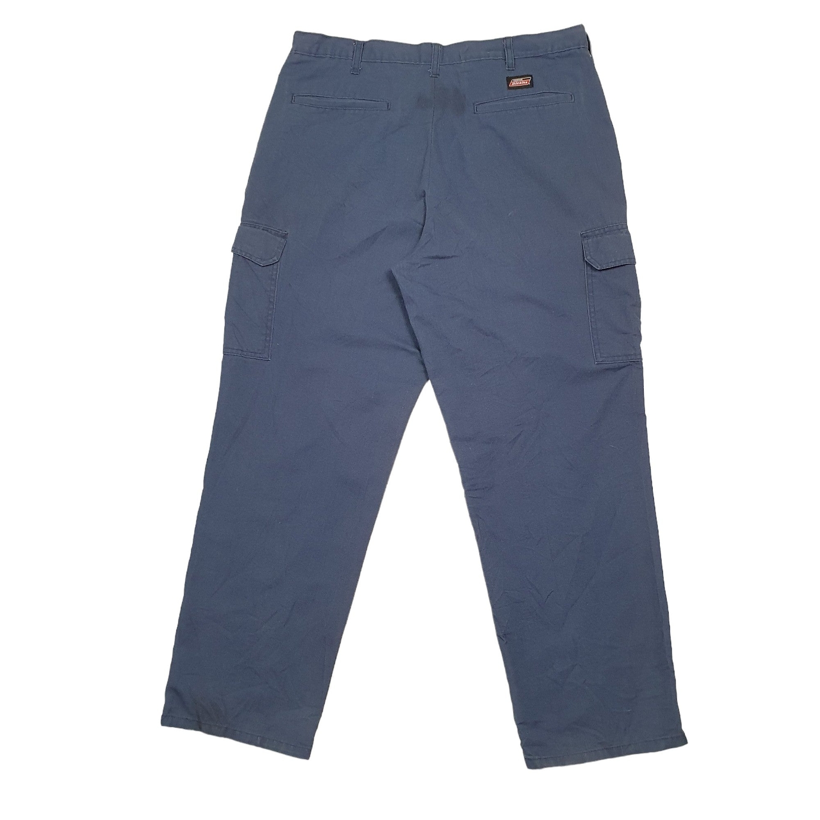 DICKIES Cargo Workwear Trousers Cotton Blue Mens W38 L30 image 4