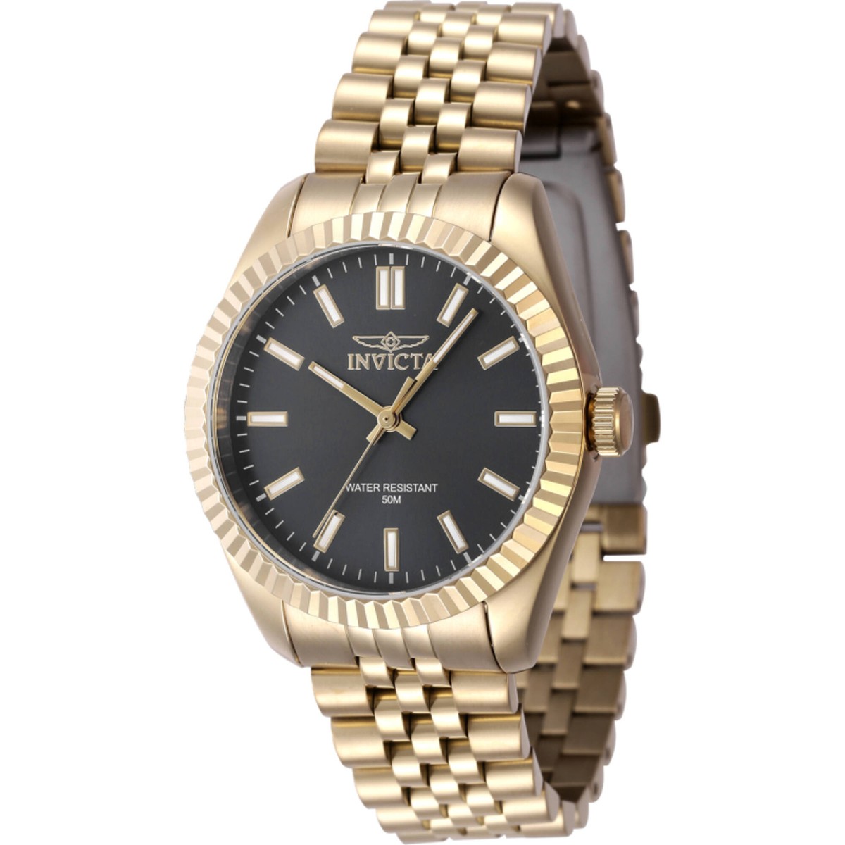 INVICTA 手巻き時計 ゴールドダイヤル　ヴィンテージ時計　アンティーク時計 Invicta Women's Watch Specialty Quartz Black Dial Yellow Gold