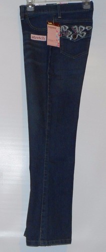Lee Girls Adjustable Waistband Embellished Hipster Flare Denim Jeans 12R NWT - Picture 2 of 3