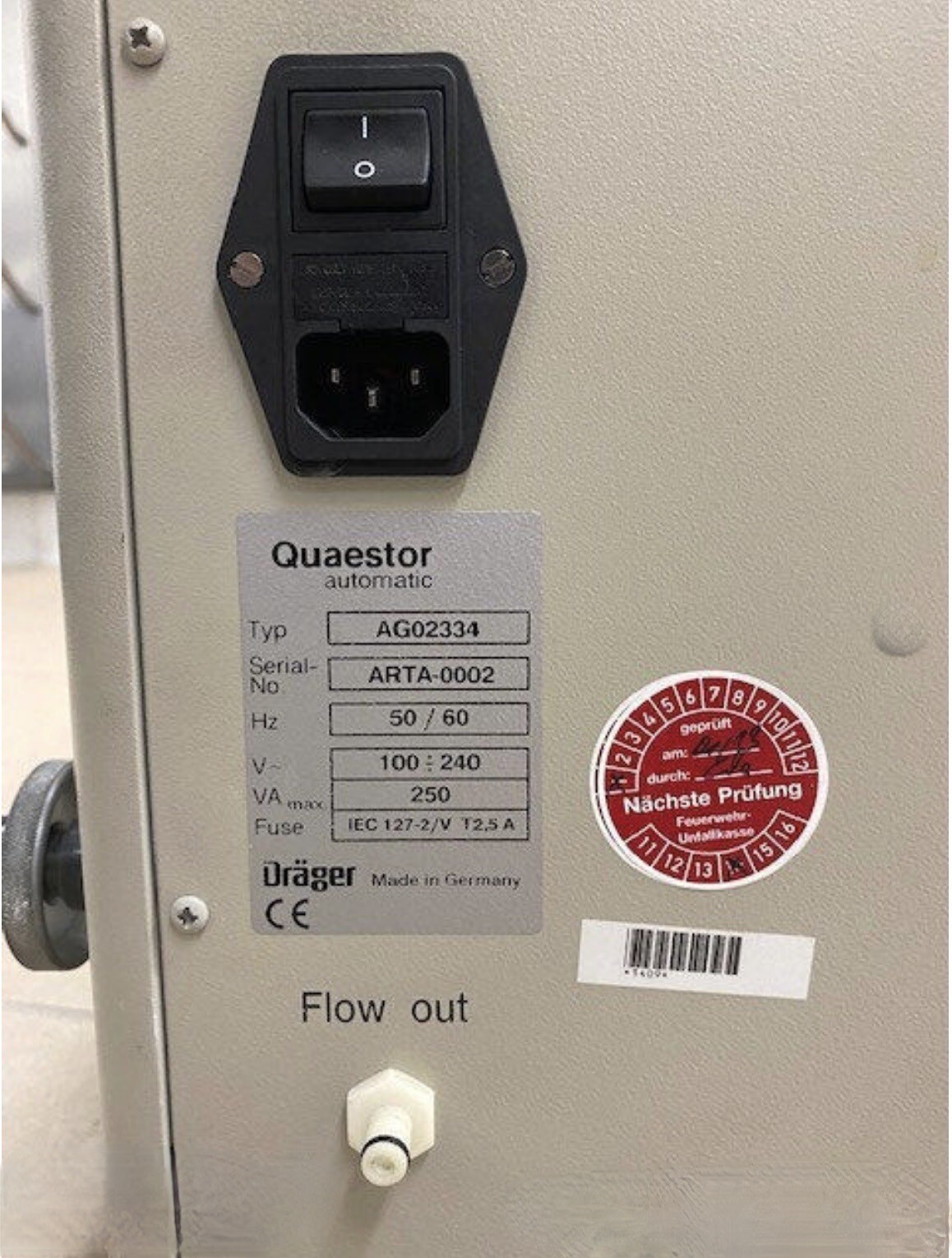 Dräger Quaestor AG02334 Atemschutz Prüfsystem EN137 Pressluftatmer Maske PA – Bild 3