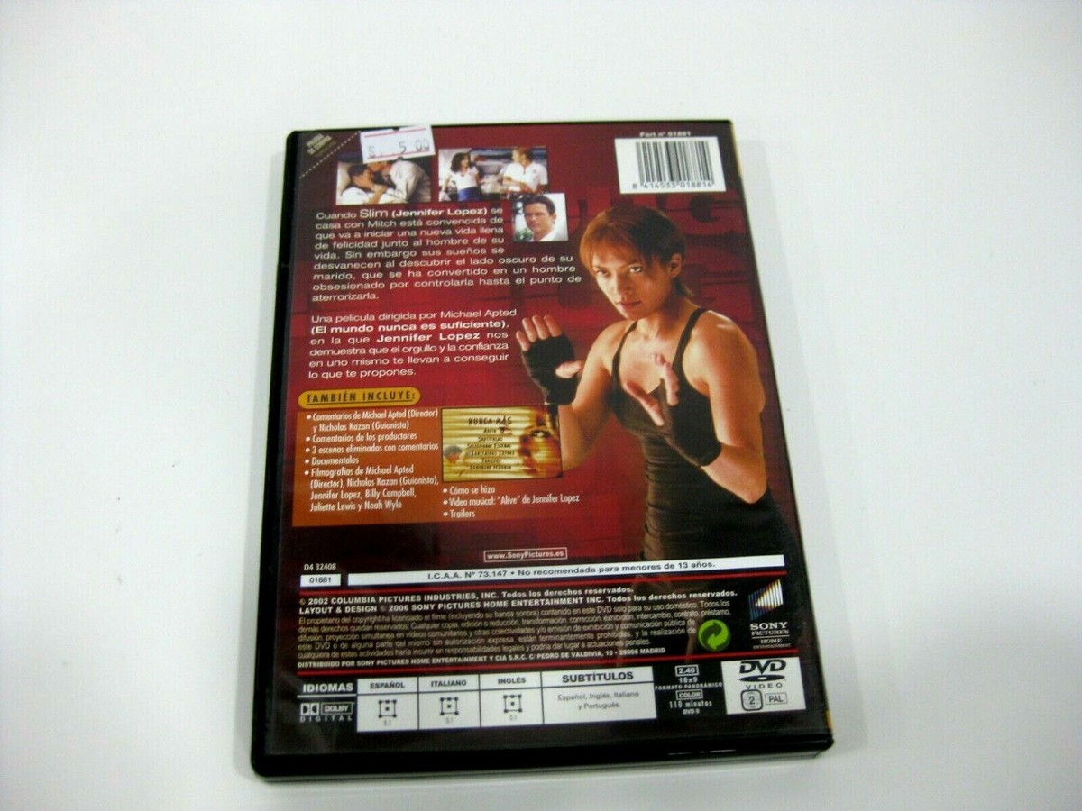NUNCA MAS DVD JENNIFER LOPEZ ENDUGH BILLY CAMPELL JULIETTE