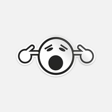 Too Loud Funny Smiley Car Bumper Vinyl Sticker Decal