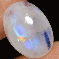 Natural Rainbow Moonstone Oval Shape Cabochon Gemstone 18.5 Ct 21X15X5mm EE46562