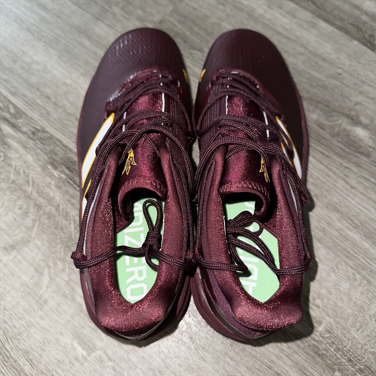 Adidas Adizero Afterburner Baseball Cleats Maroon Gold Men's GW3948
