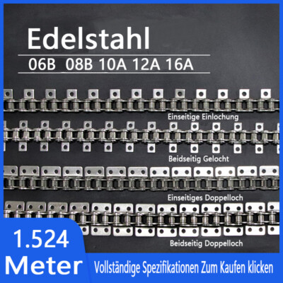 Rollenkette 06B 08B 10A 12A 16A Antriebskette Förderkette Simplex/Double Biegung