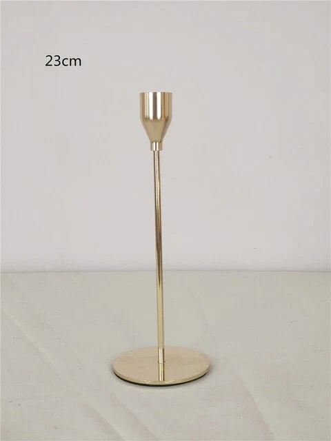 Candelabro de metal europeo dorado 3 piezas decoración de boda bar fiesta hogar exterior Foto 2 de 4