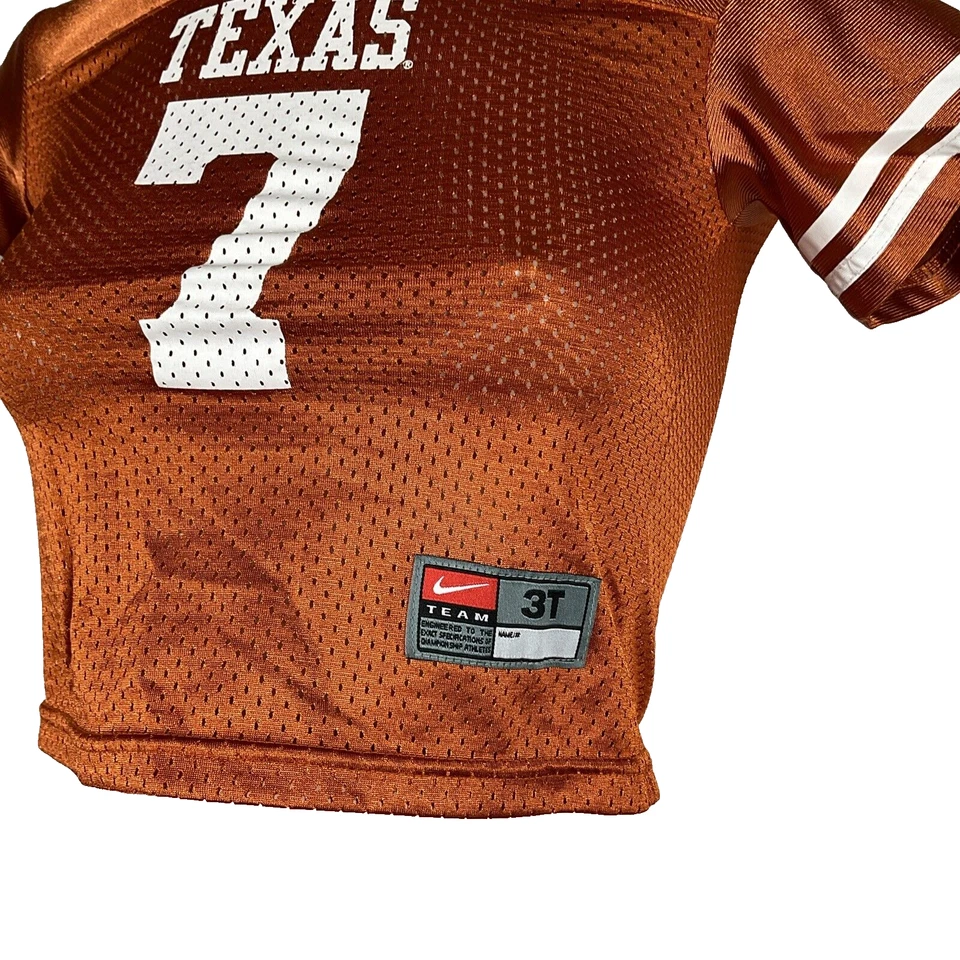 Vintage Nike Texas Longhorns Michael Huff # 7 Orange Football Jersey Toddler 3T - Image 3 of 4