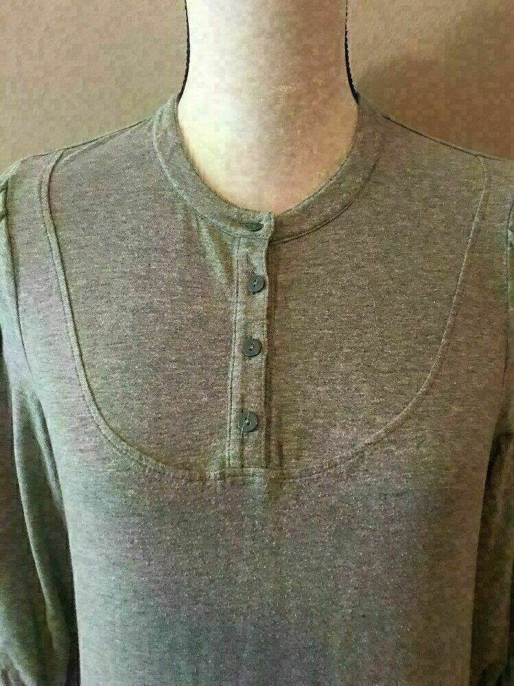 Theory Womens Solid Gray Button Down Long Sleeve … - image 2