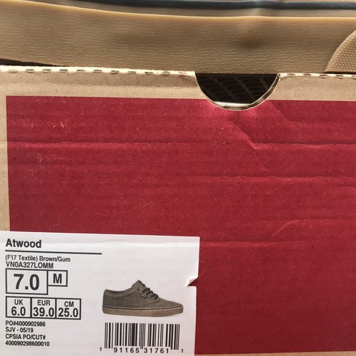 VANS Chukka Low, Mens US Sz 7 / Womens 8.5, F17 Textile Brown Gum | VN0A327LOMM - Afbeelding 7 van 7