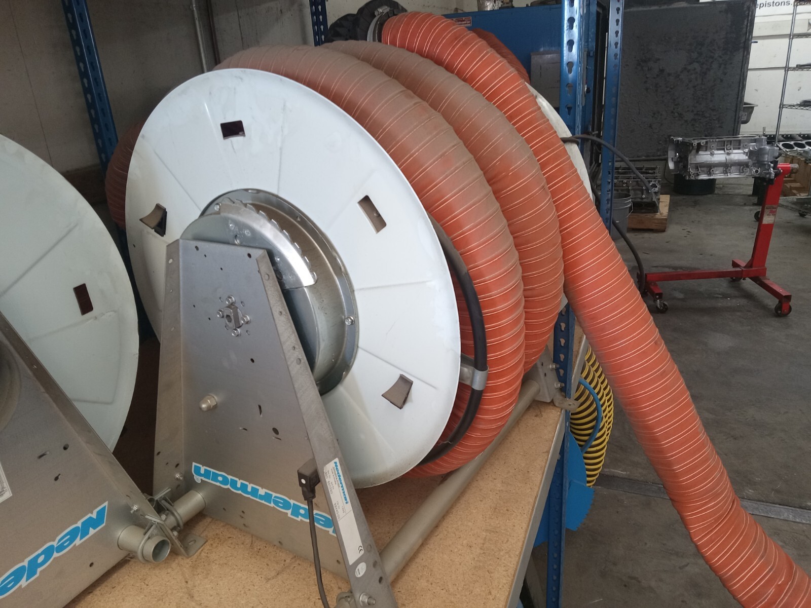 (1) NEDERMAN AUTOMOTIVE FUME/ EXHAUST EXTRACTION HOSE REEL 23FT HOSE eBay