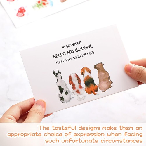 36 Set Pet Sympathy Cards Condolence Bereavement Cards with Envelopes - Picture 3 of 6
