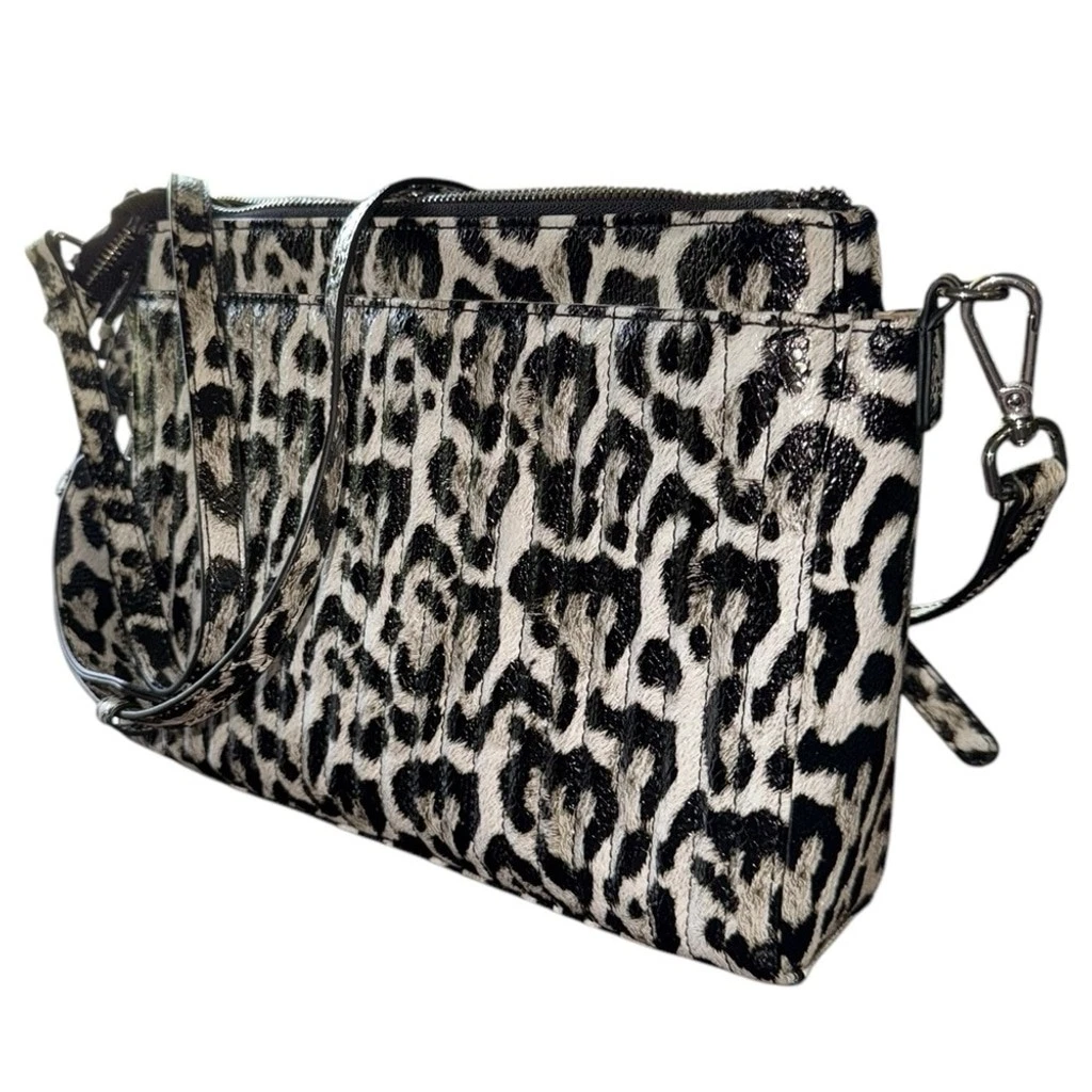 WANDLER Borsa a tracolla JuJuBe stampa leopardata delle nevi con tracolla da polso borsa convertibile