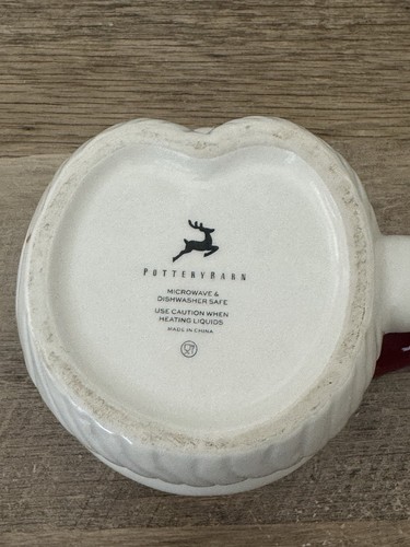Pottery Barn Santa Face Coffee Mug Coco Tea Cup Red White Christmas - Picture 9 of 10