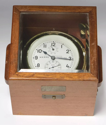 WEMPE Marinechronometer Bundeswehr Versorgungsnummer 6645-12-127-7670 ca. 1968