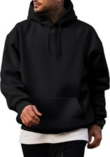 Mens Casual Cotton Hooded Collar Drawstring Hoodies Pullover Sweatshirts Casual