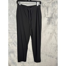 Joie Black Drawstring Waist Wide Leg Cropped Pants Womens M M