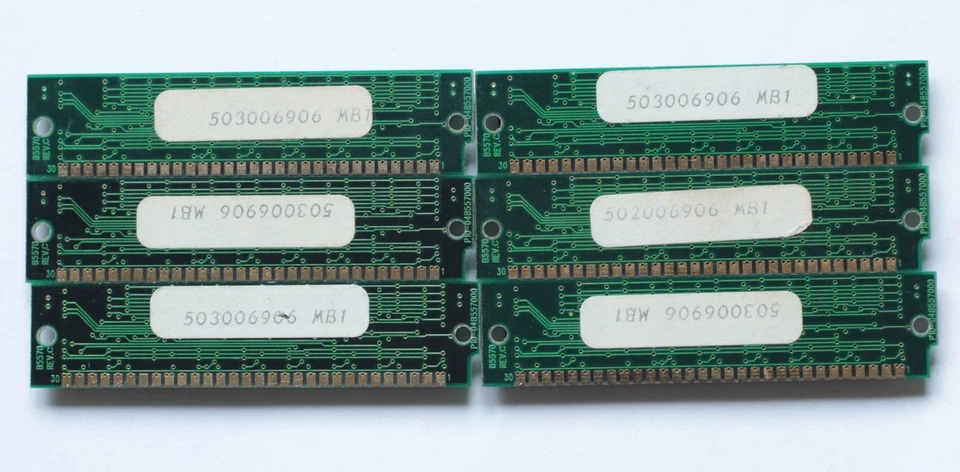 Lot of 6x1024KB - FPM memory - SIMM 30pin - 6MB - SIMM30 - 70ns - TESTED - Image 2 of 2