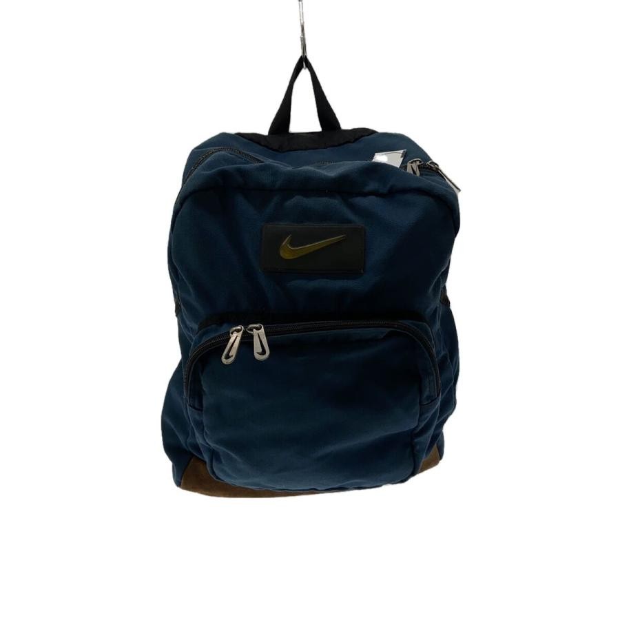 Nike 90s Jewel Swoosh Leather & Nylon Rucksack Blue
