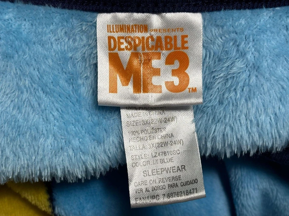 Linda Camisa Top Pijama Despicable Me Minions Para Mujer Talla 3X Azul Polar Ropa para Dormir Foto 3 de 4