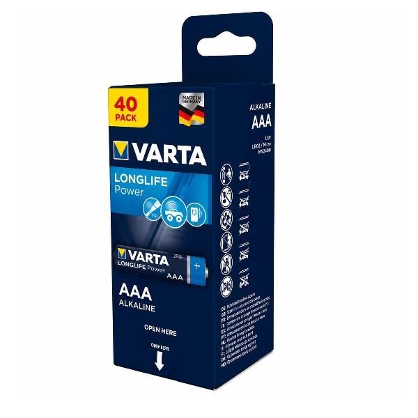Varta Blu Longlife Aaa Lr03 Confezione Da 40 Unità - Immagine 2